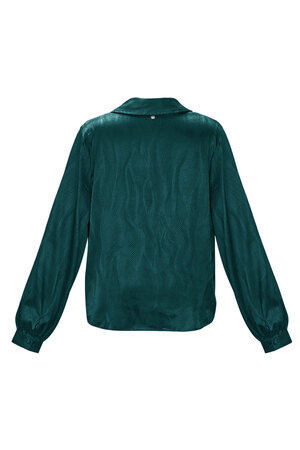 Satin blouse with print - green h5 Picture13